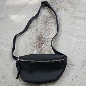Express Black Faux Leather Crossbody Bag